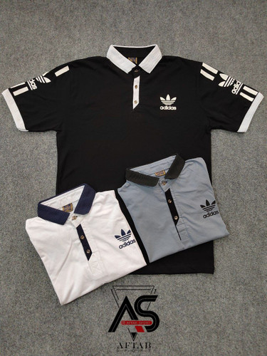 پولوشرت آستین کوتاه مردانه طرح Adidas