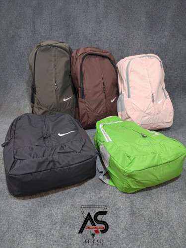 کوله پشتی دخترانه پارچه شمعی طرح Nike